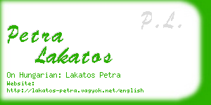 petra lakatos business card